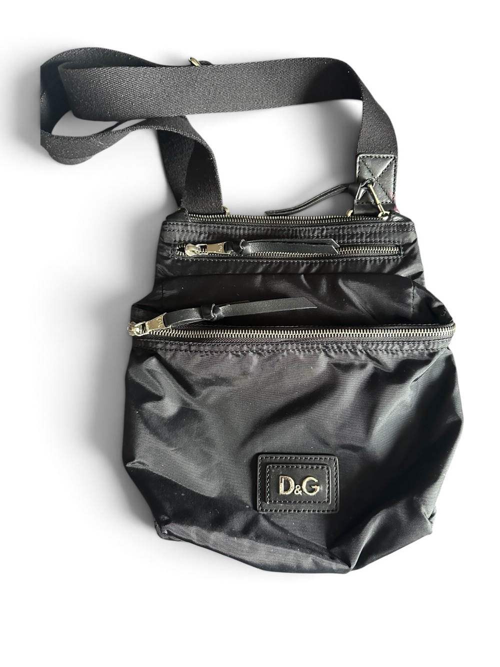 Dolce & Gabbana Black Nylon Crossbody Vintage Bag